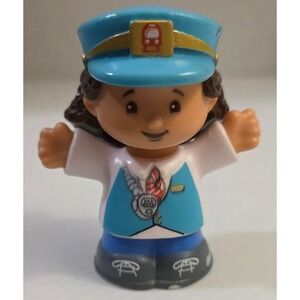 Fisher-Price Little People Train Conductor Kathy Blue Outfit Figure